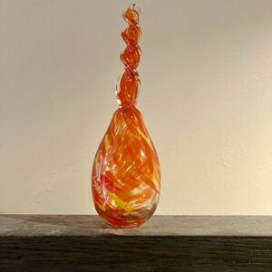 Orange and Yellow Glass Art